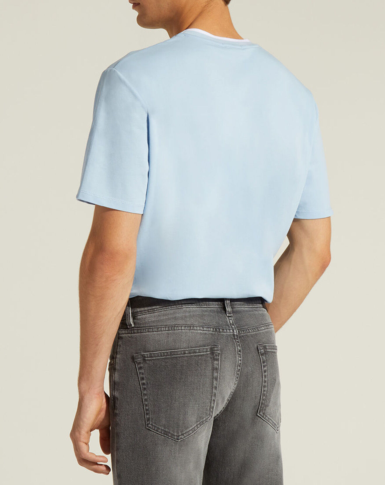Galeries Lafayette T-Shirt en Coton Bio Piqué Tibbing bleu clair
