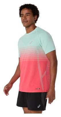 Maillot manches courtes Asics Seamless Rouge/Vert Homme