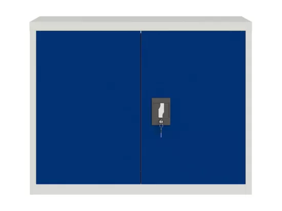 Classeur gris clair et bleu 90x40x70 cm acier