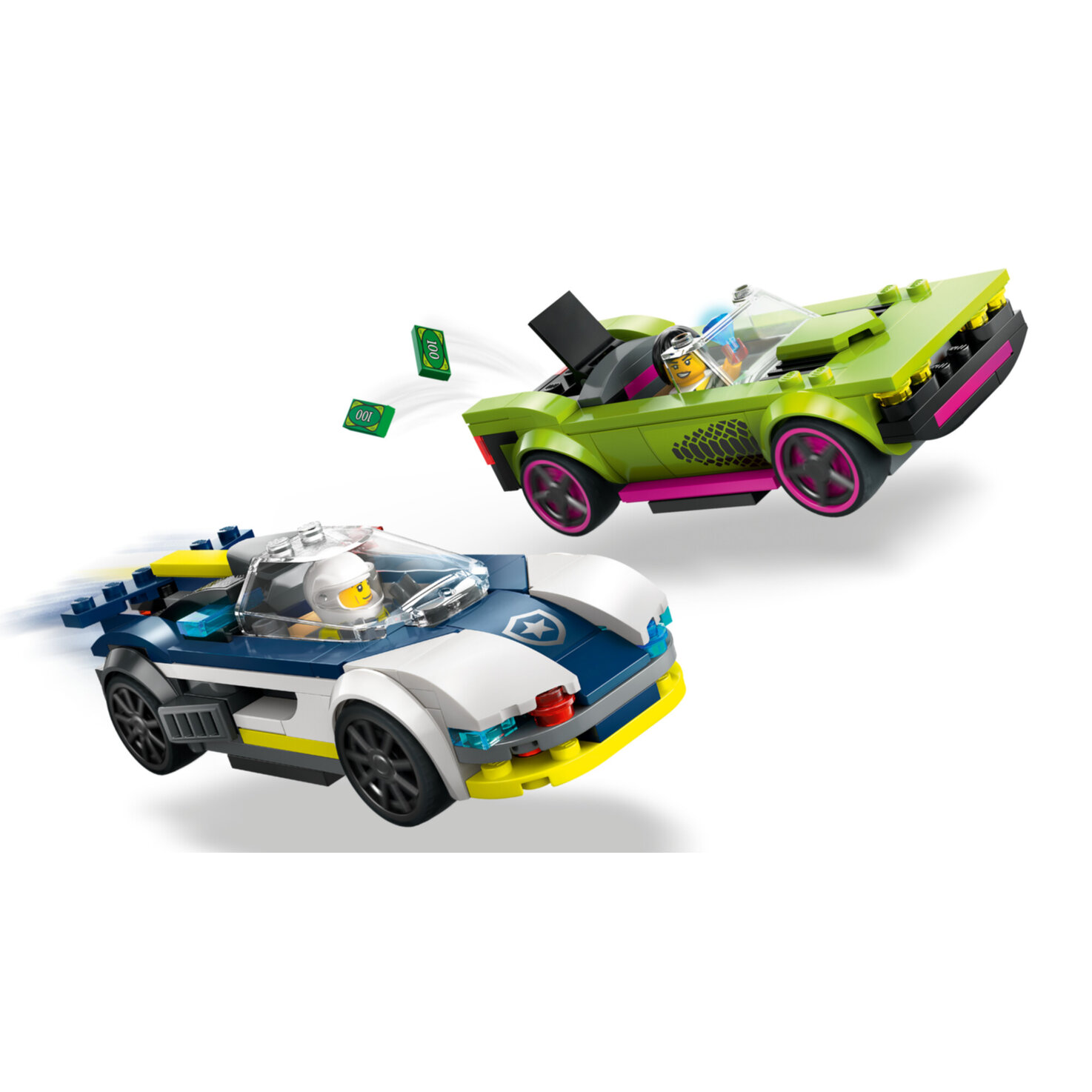 LEGO® City 60415 Verfolgungsjagd mit Polizeiauto und Muscle Car 6+ Jahre