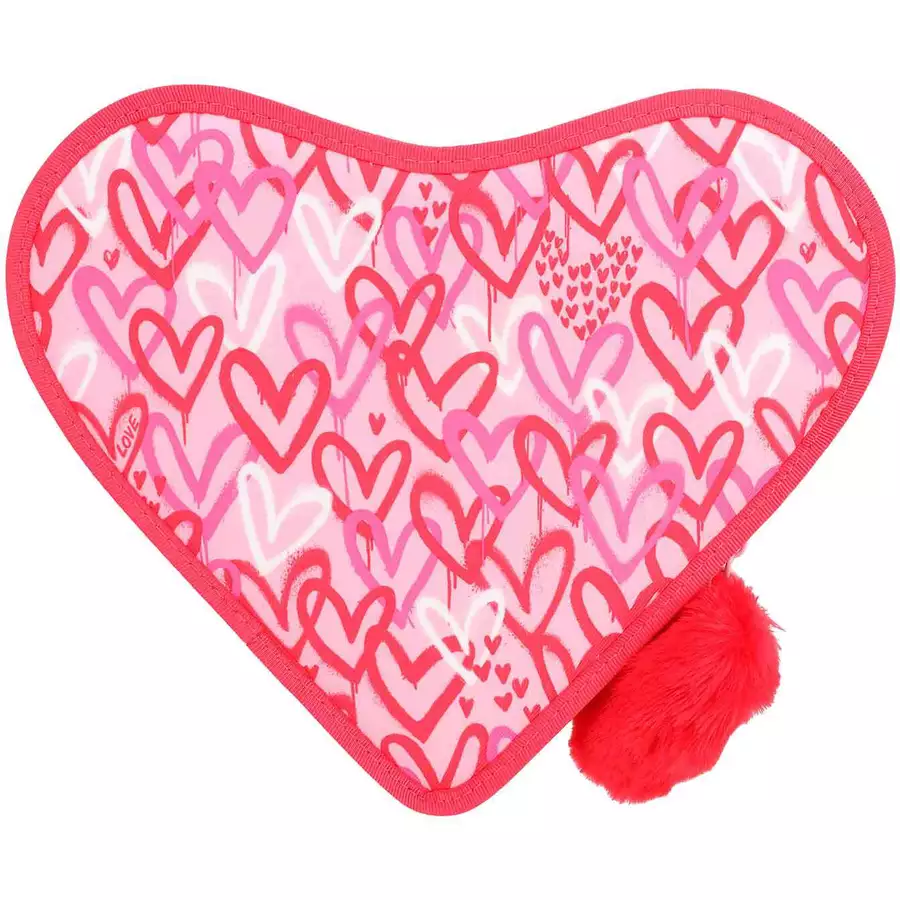 Depesche Herz-Federtasche mit Stifte TOPModel 25 x 20 cm pink