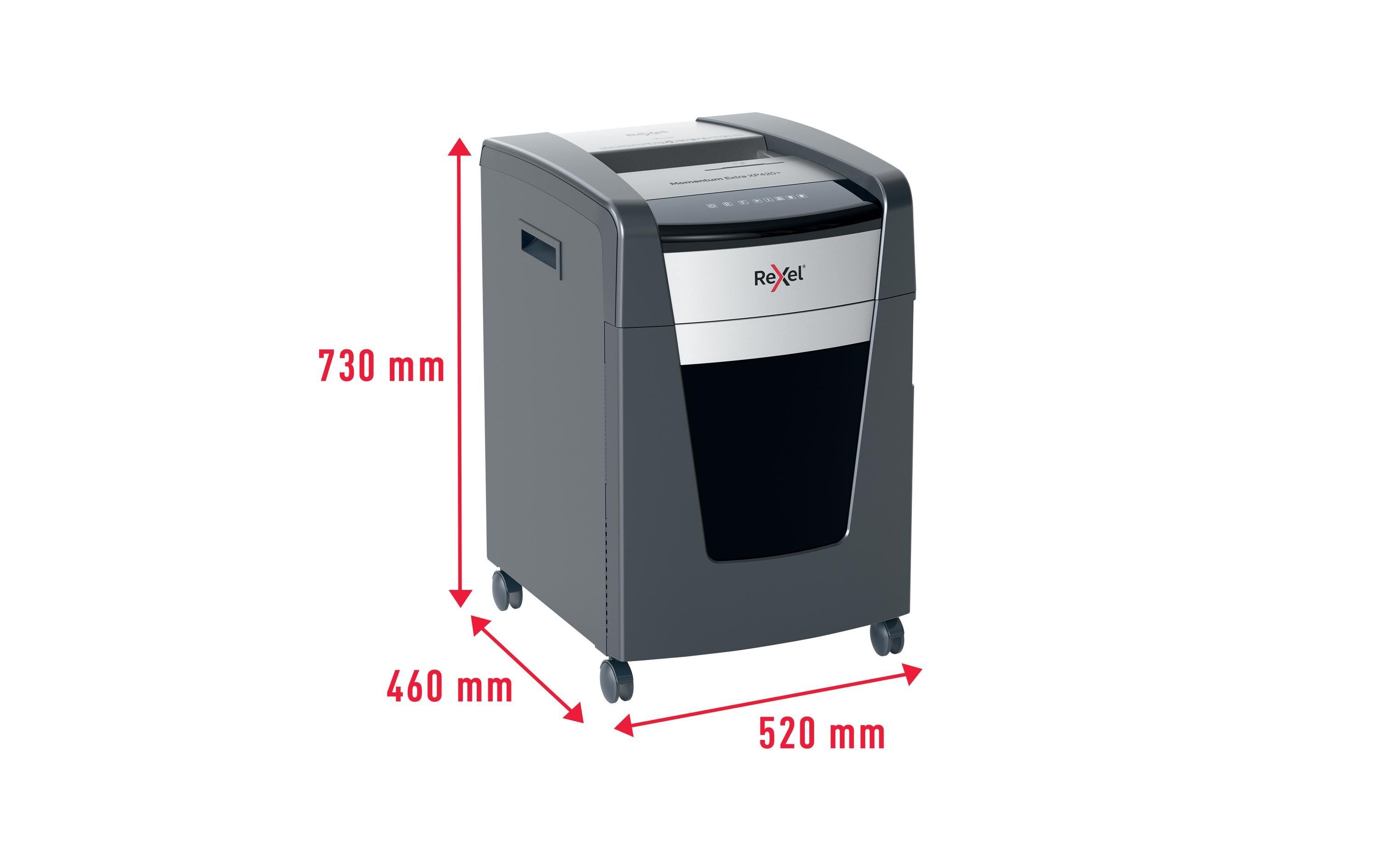 Aktenvernichter Momentum Extra XP420+ P-4, 20 Seiten<br>Manueller Aktenvernichter für die sichere und schnelle Vernichtung vertraulicher Unterlagen