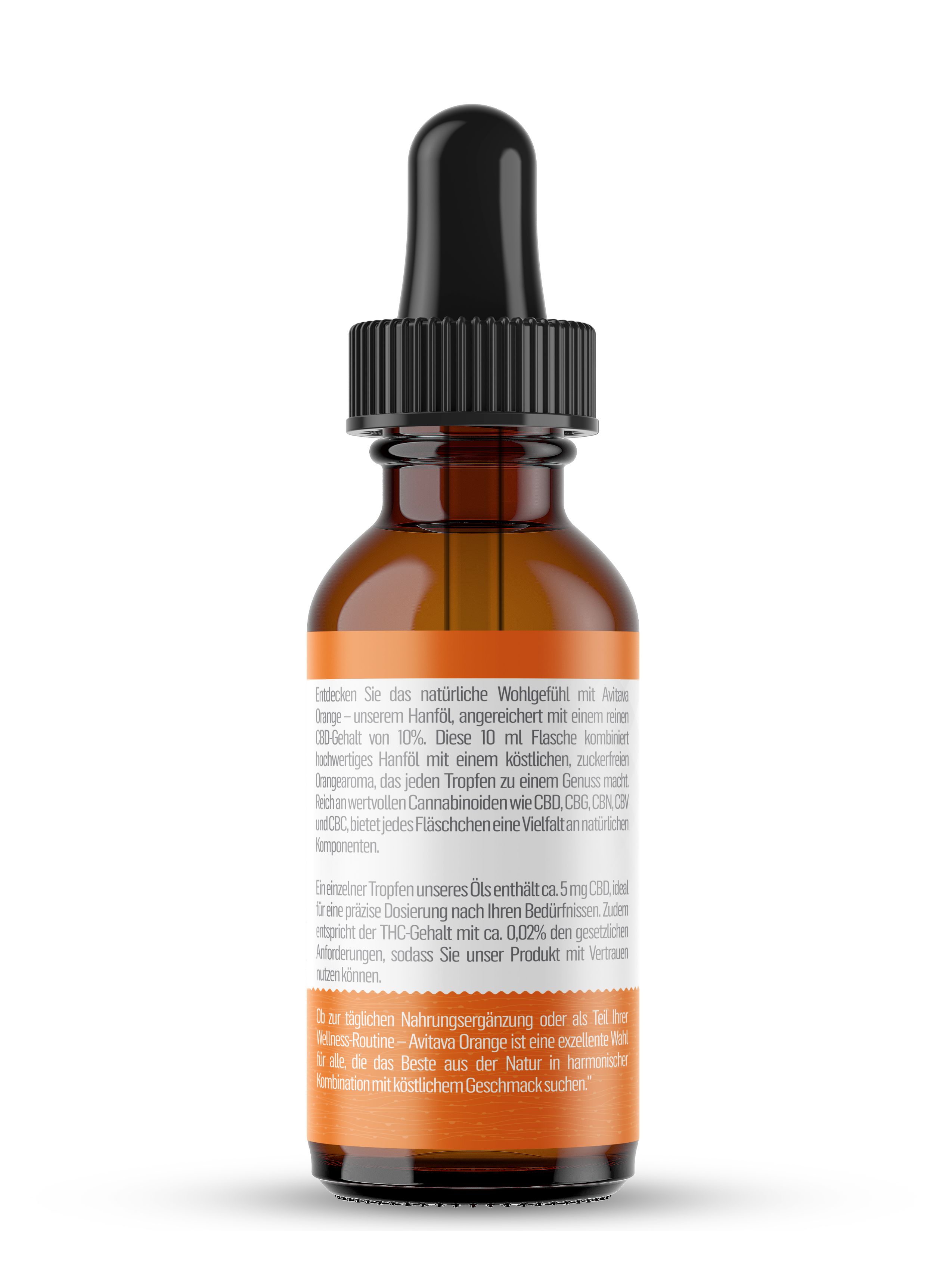 Avitava Orange 10% CBD Öl im Vollspektrum