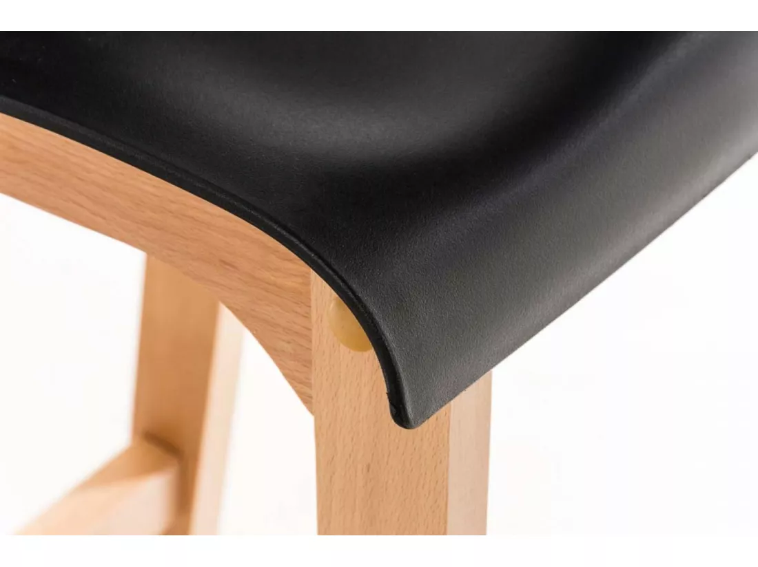 Tabouret de bar - Bois & Bois - Noir - Hover