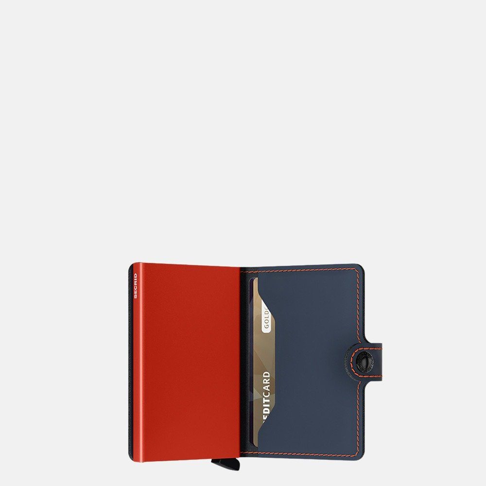 Secrid Miniwallet Matte Nightblue – Orange