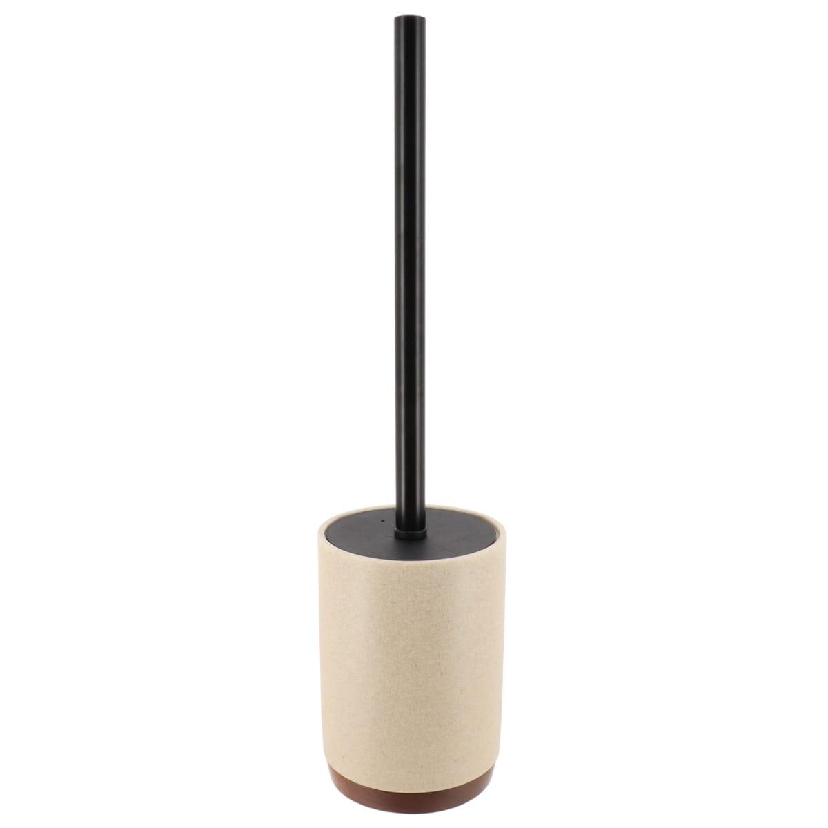 BROSSE WC POLYRESINE NATUREL ACACIA