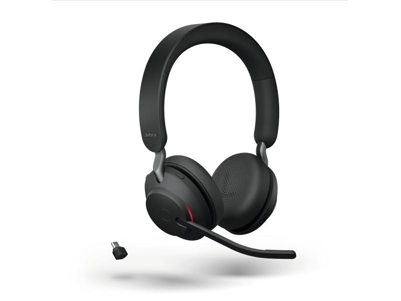 Jabra Headset Evolve2 65 Duo UC Schwarz, USB-C Jabra Bluetooth Headset für das Büro, Home Office oder für Unterwegs
