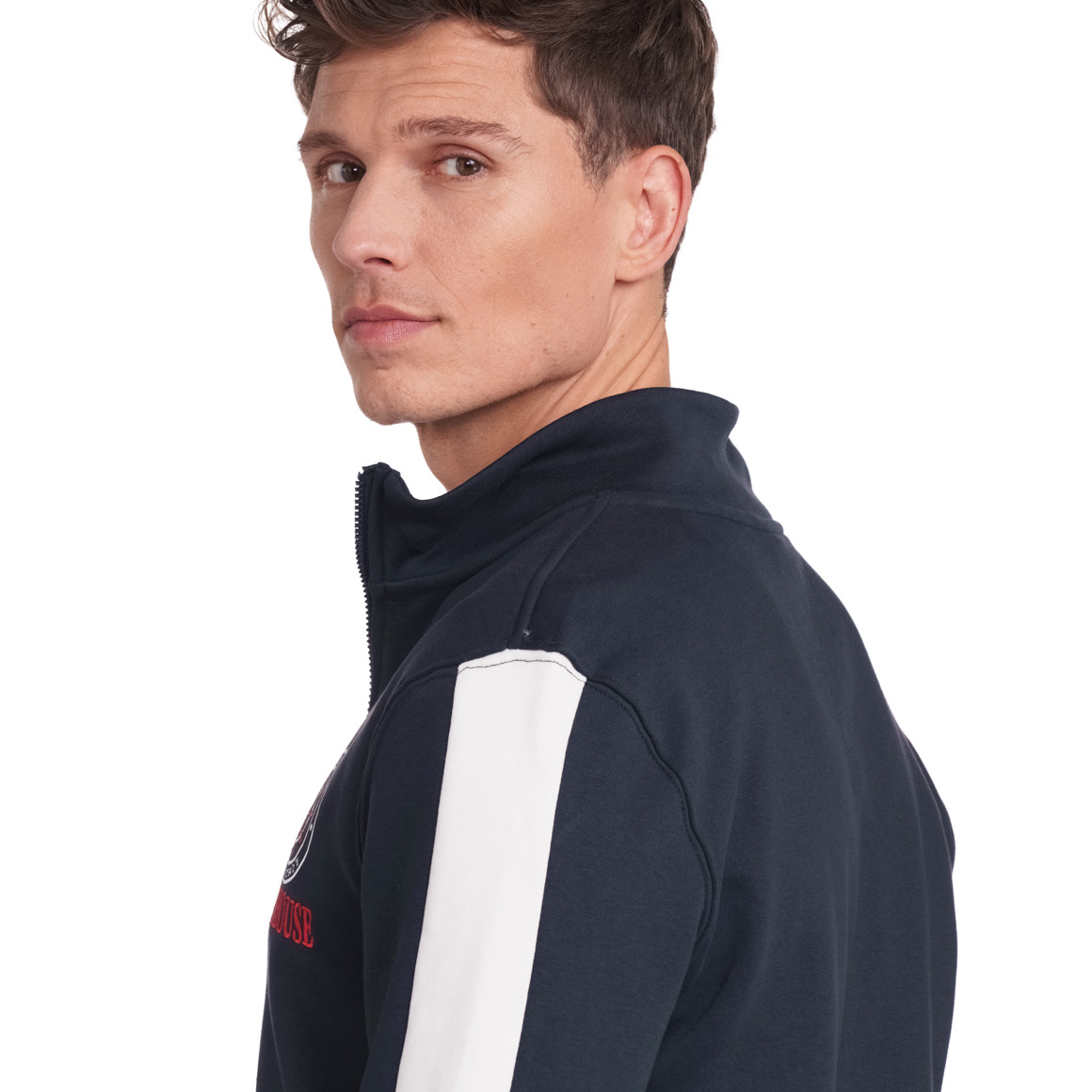 VanVaan Herren Sweatjacke mit Stehkragen dunkelblau