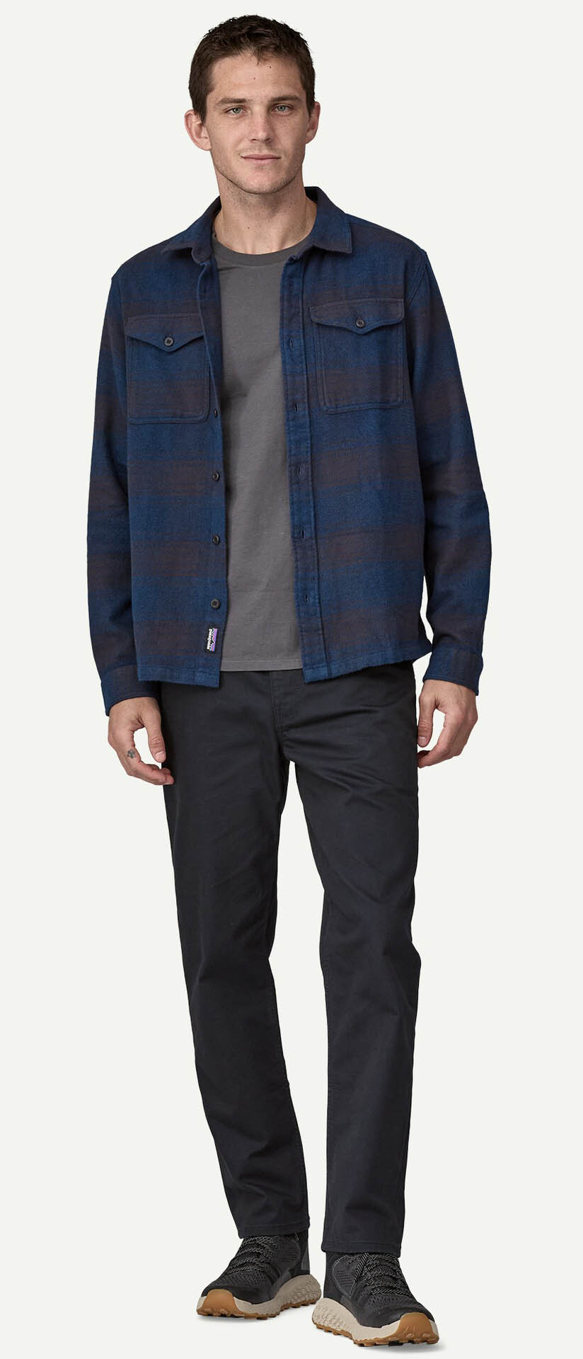 Fjord Flannel Shirt Herre Cascade: Tidepool Blue