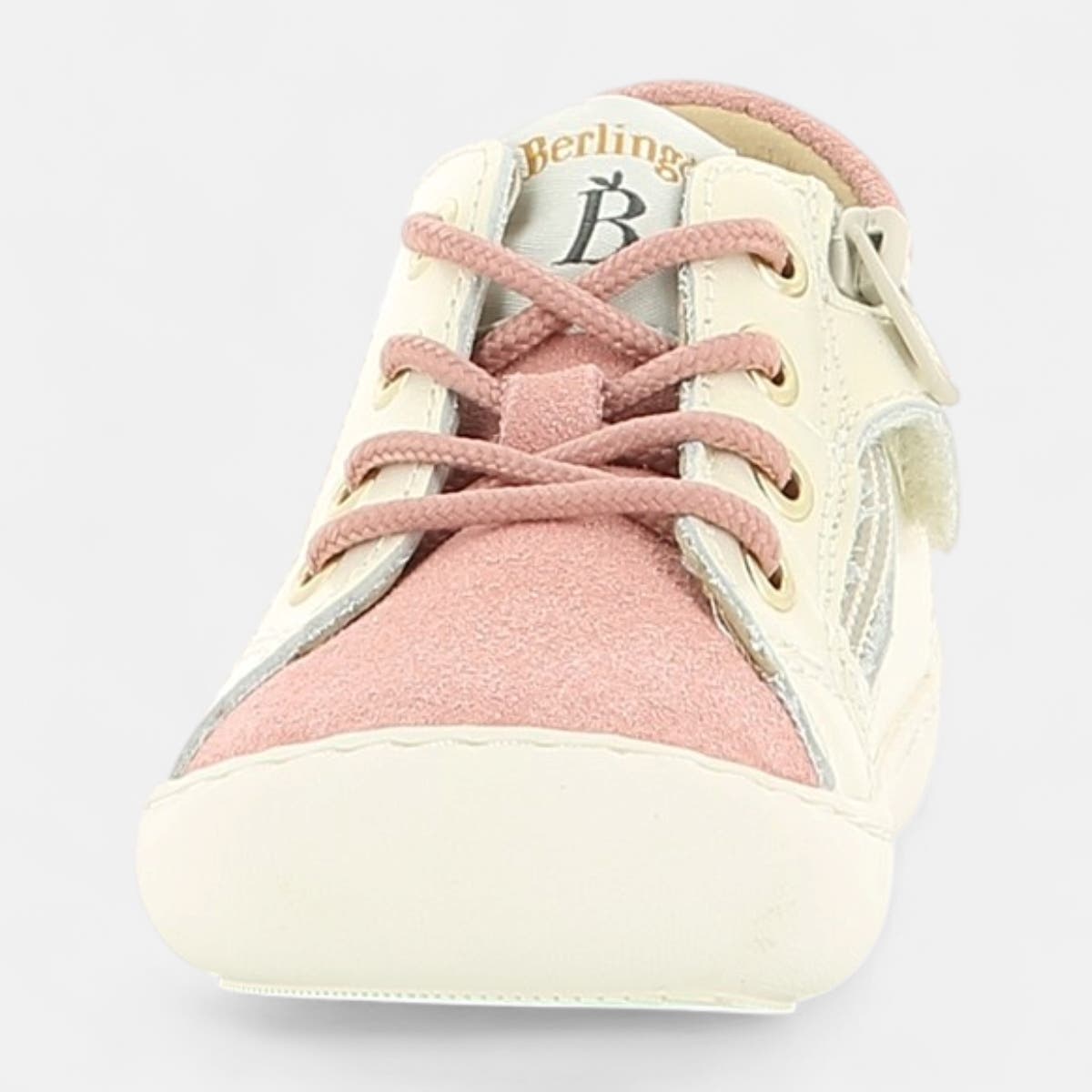 Baskets hautes Bébé garçon en cuir blanc