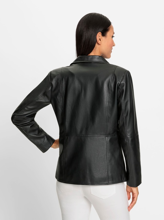 heine Lederjacke ohne Kapuze