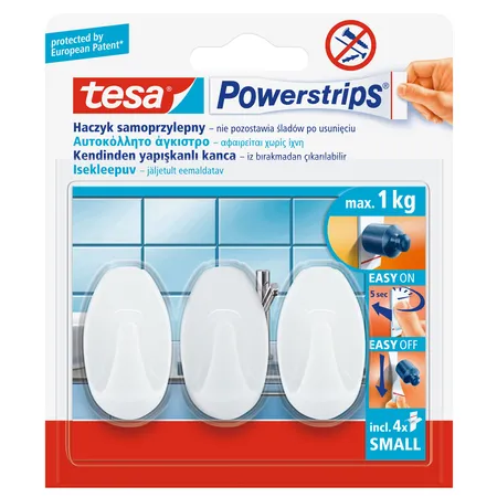 tesa Powerstrips tesa Minihaken Oval, weiss