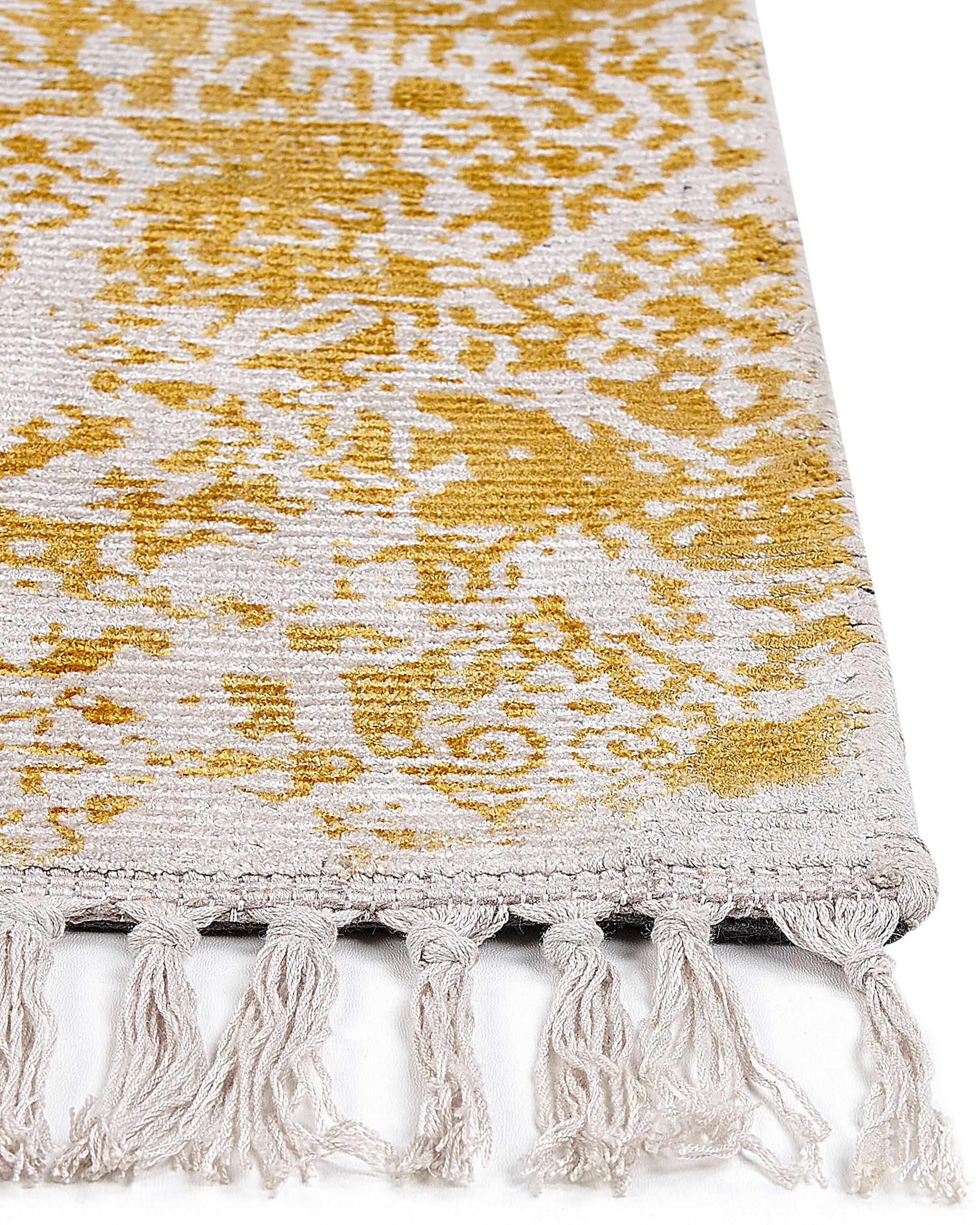 Vloerkleed BOYALI Mosterdgeel 160 x 230 cm Viscose