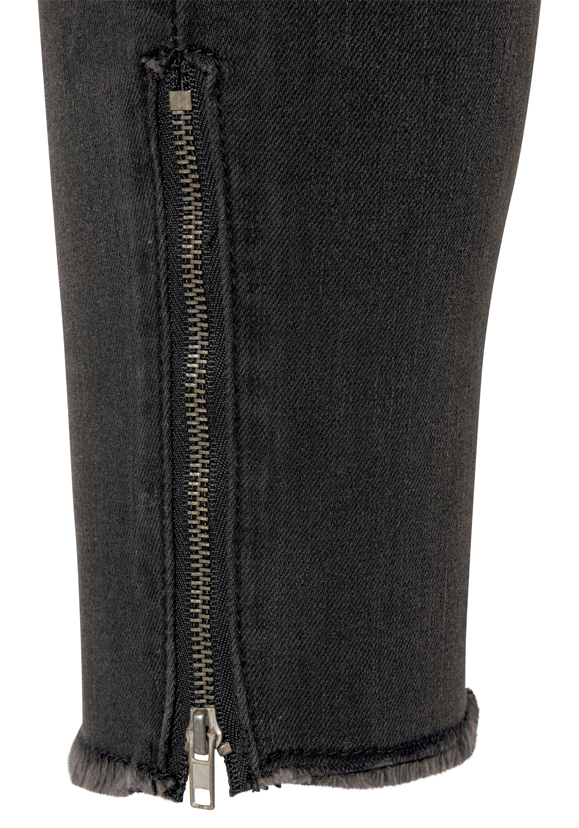 LASCANA Jeggings  mit Reissverschlüssen am Saum, Skinny, elastische Qualität, modisch