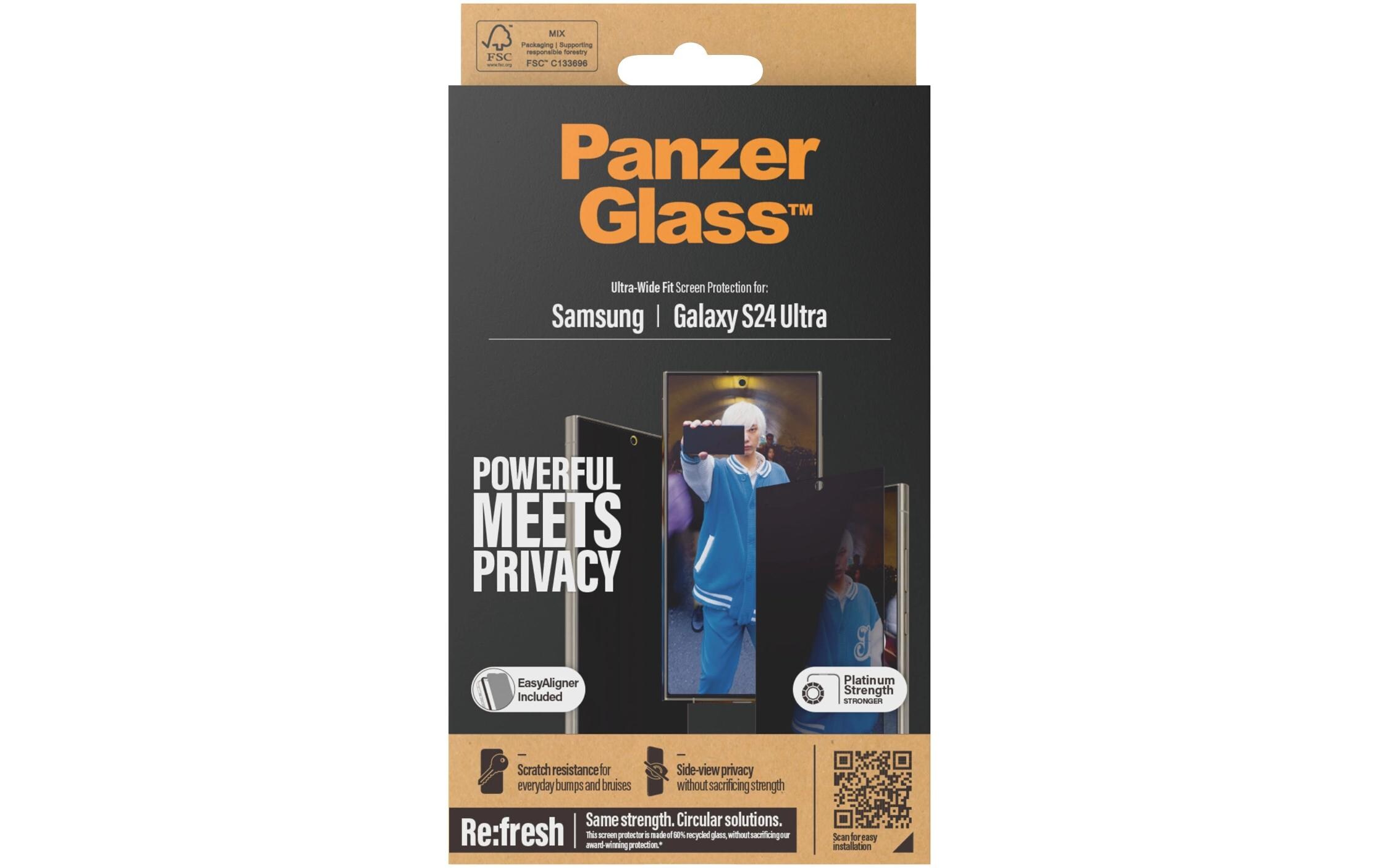 Displayschutz Ultra Wide Fit Privacy Galaxy S24 UltraDisplay-Schutzfolie für das Samsung Galaxy S24 Ultra mit Applicator