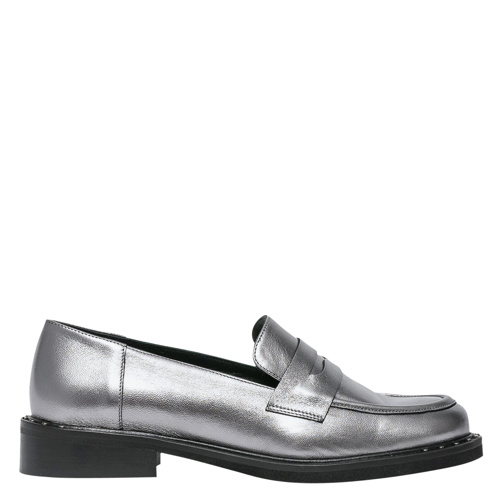 ALLY - Mocassins en cuir | Argent
