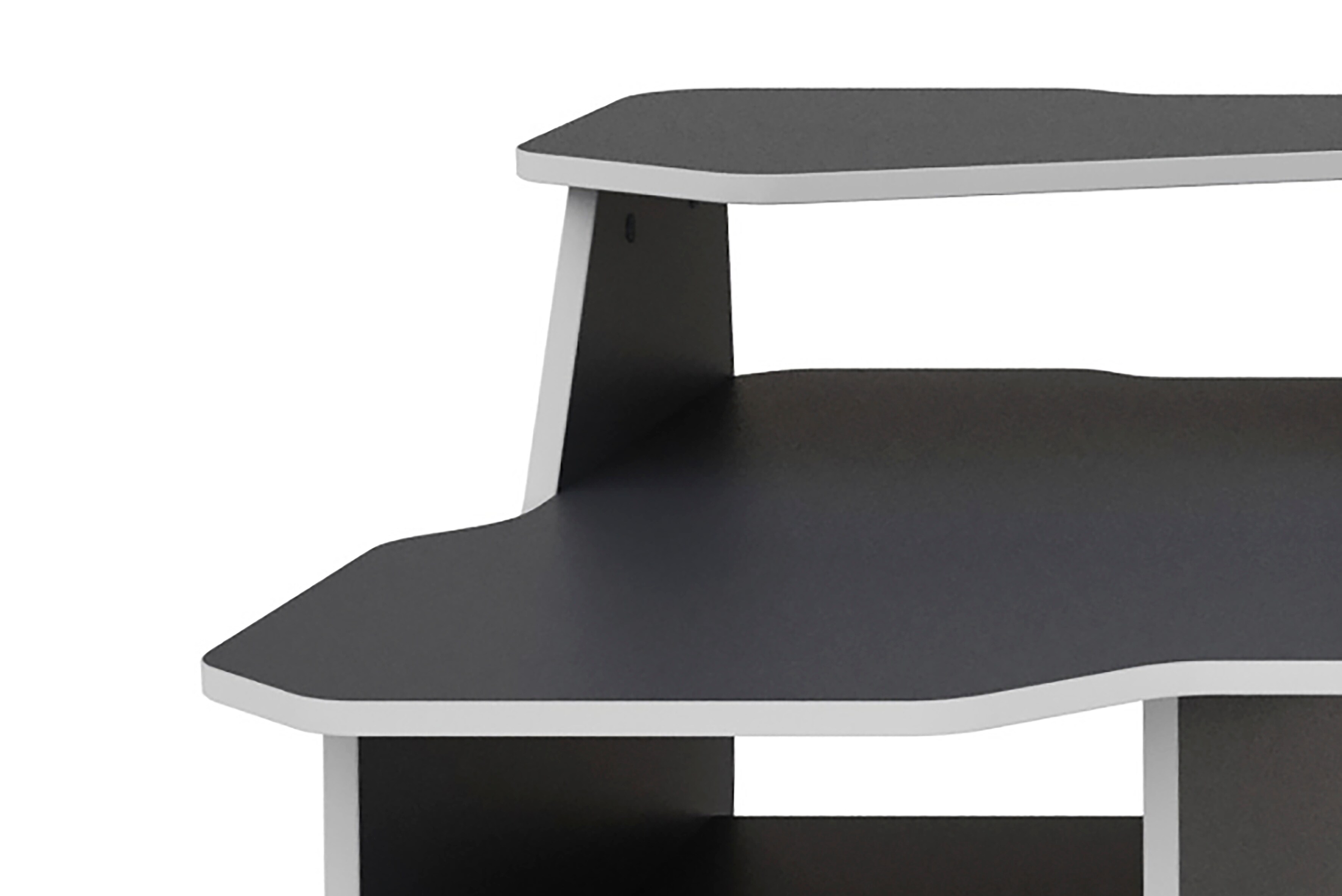 byLIVING Schreibtisch MATRIX, Breite 180 cm, anthrazit/weiß, 4 offene Fächer
