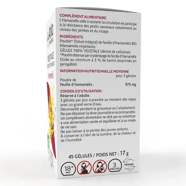 Arkopharma Arkogélules Hamamélis Orgânica 45 cápsulas