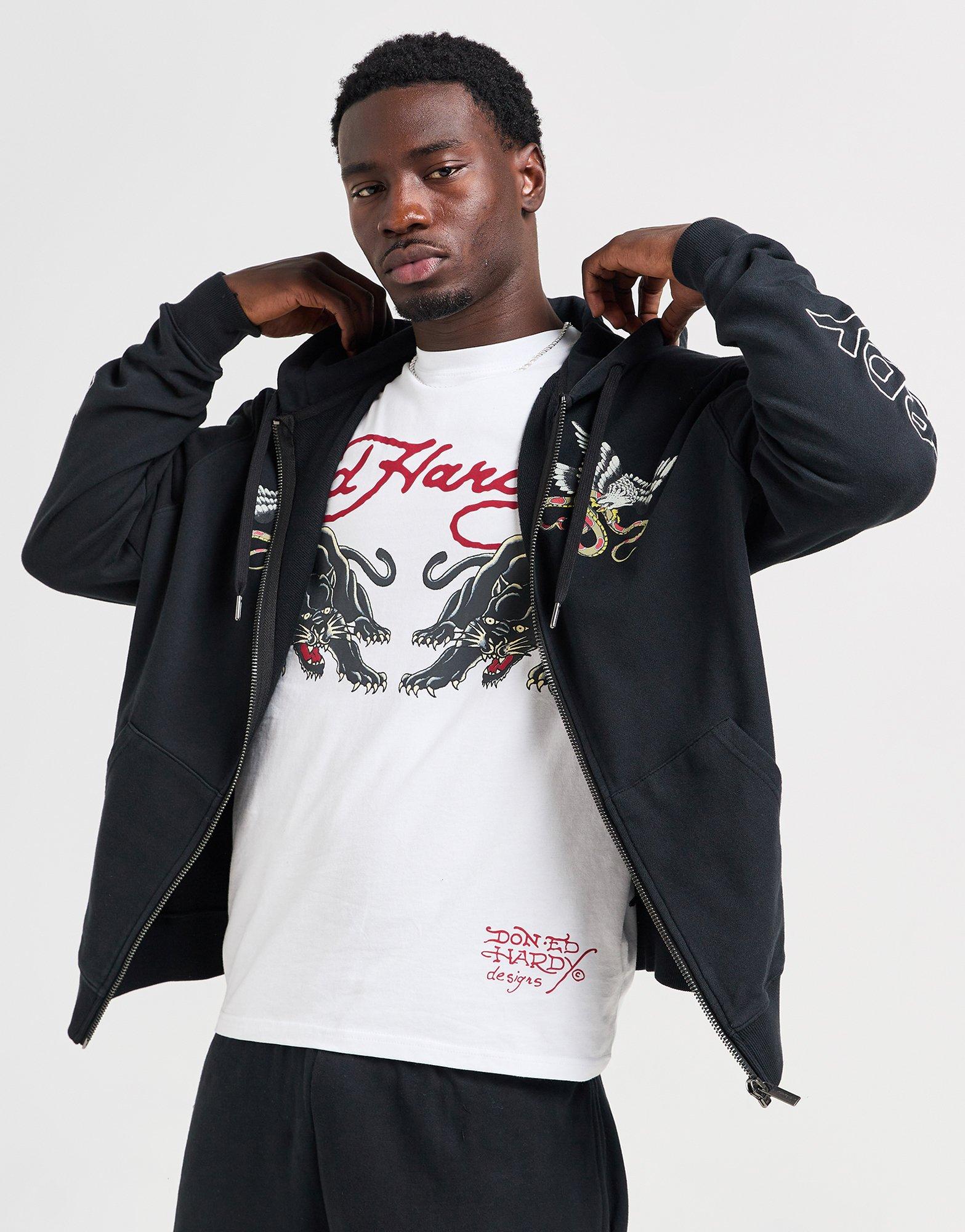 Ed Hardy Sweat à Capuche Battle Homme