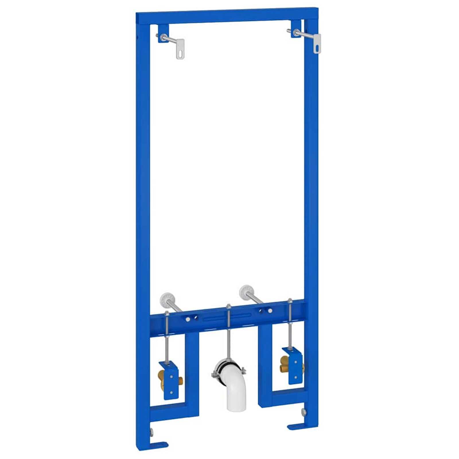 vidaXL Badkamermuurbeugel Blauw 50 x 17,5 x 136 cm Staal