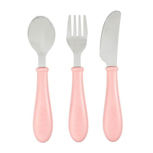 Set de 3 couverts inox old pink - BEABA