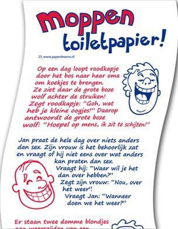 Moppen - Toiletpapier - Meerkleurig - Papier - 225 Vellen - 3 Laags