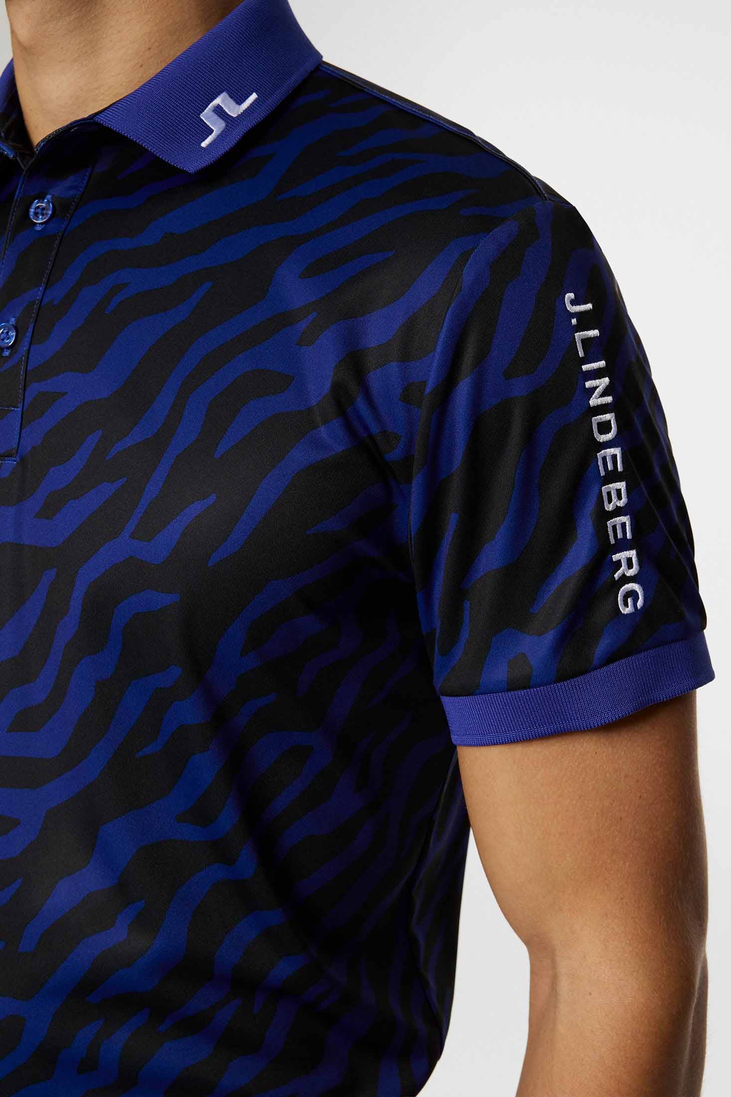 Tour Tech Print Polo Herre Tour Tiger Clematis M
