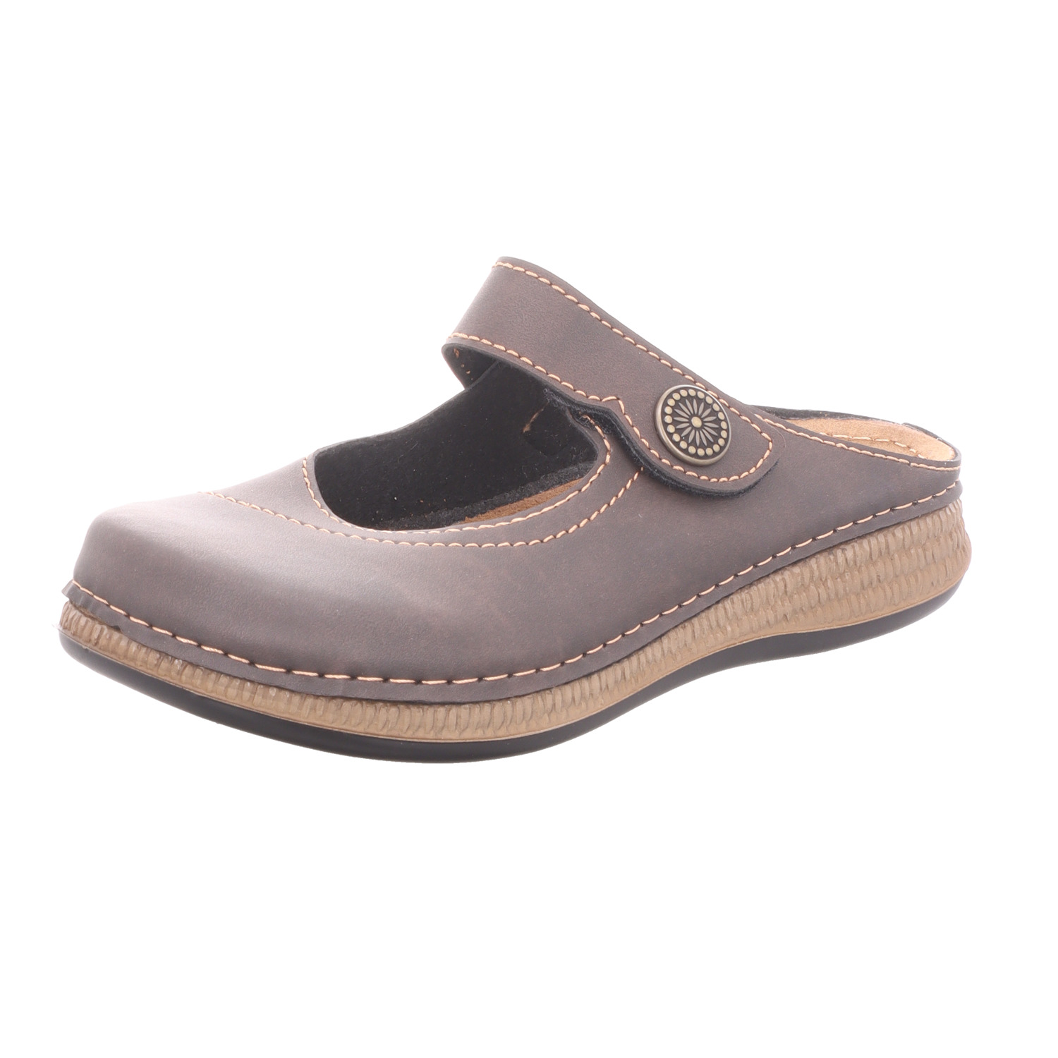 Scarbella Damen-Sabot-Clog Dunkel-Braun