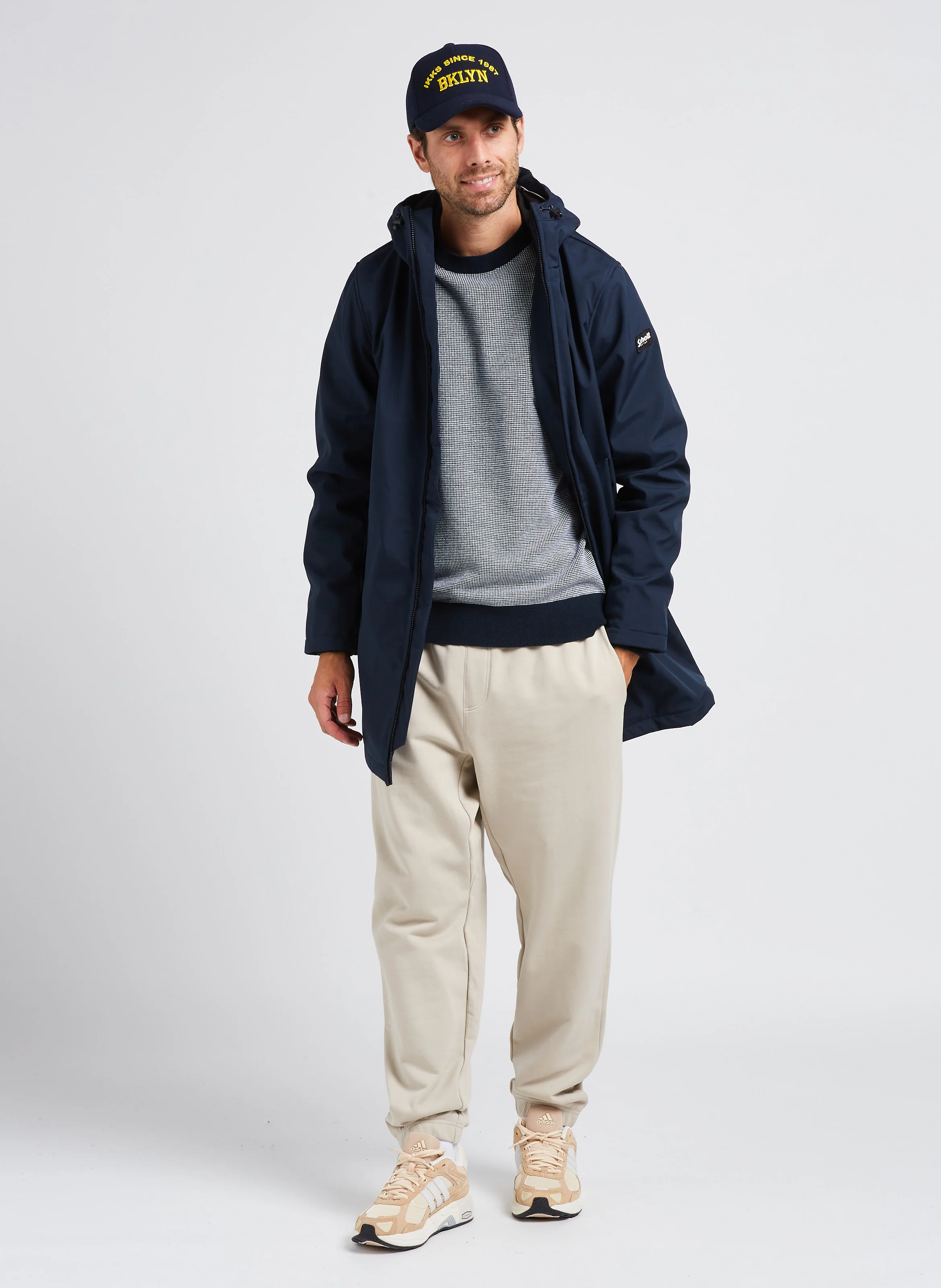 Jogging large en coton | Beige
