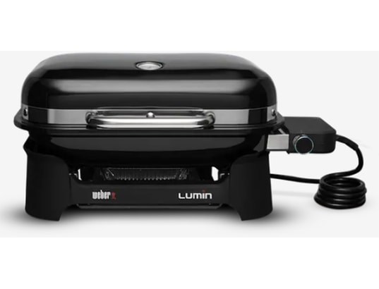 WEBER - Barbecue électrique Lumin compact black, 2200w, Grille en fonte