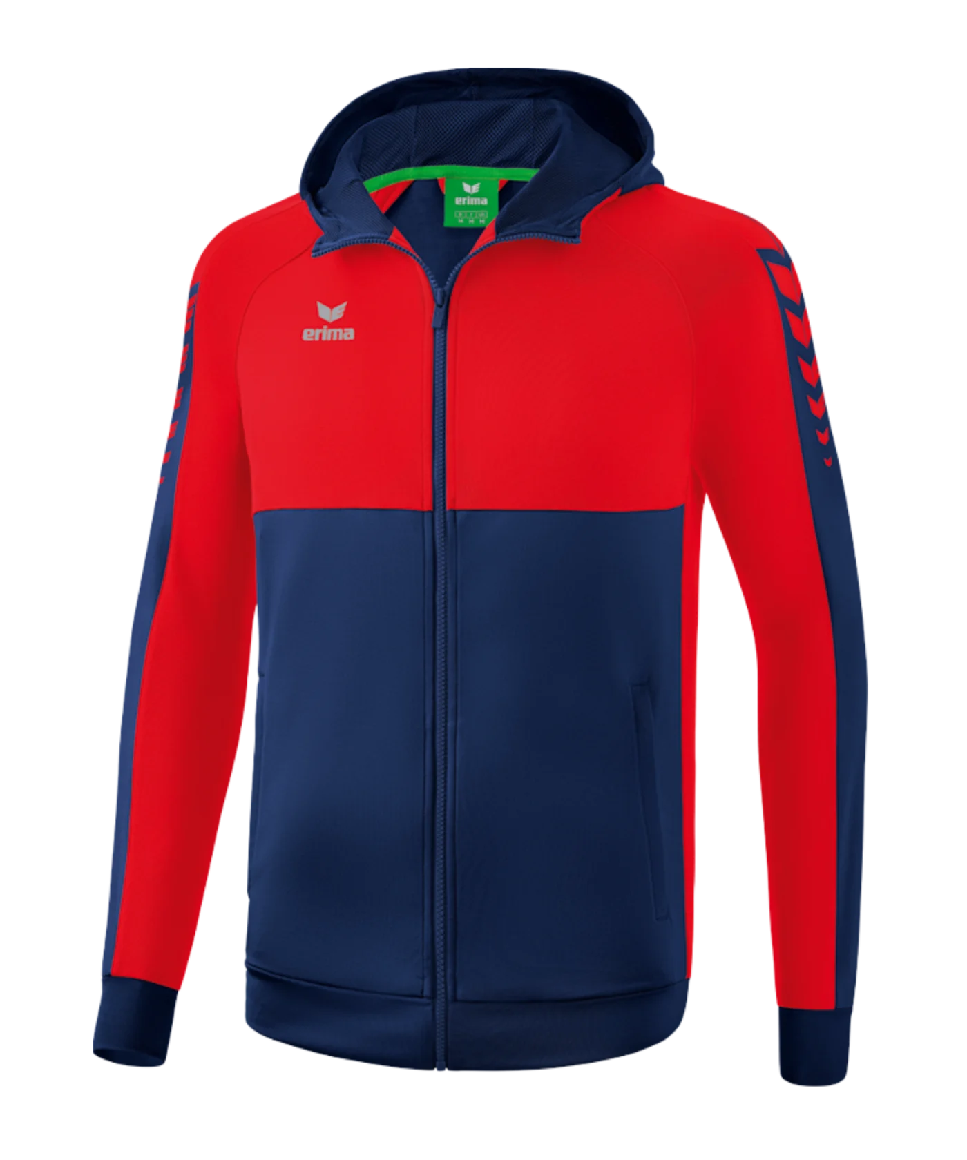 Erima Six Wings Kapuzenjacke Blau Rot