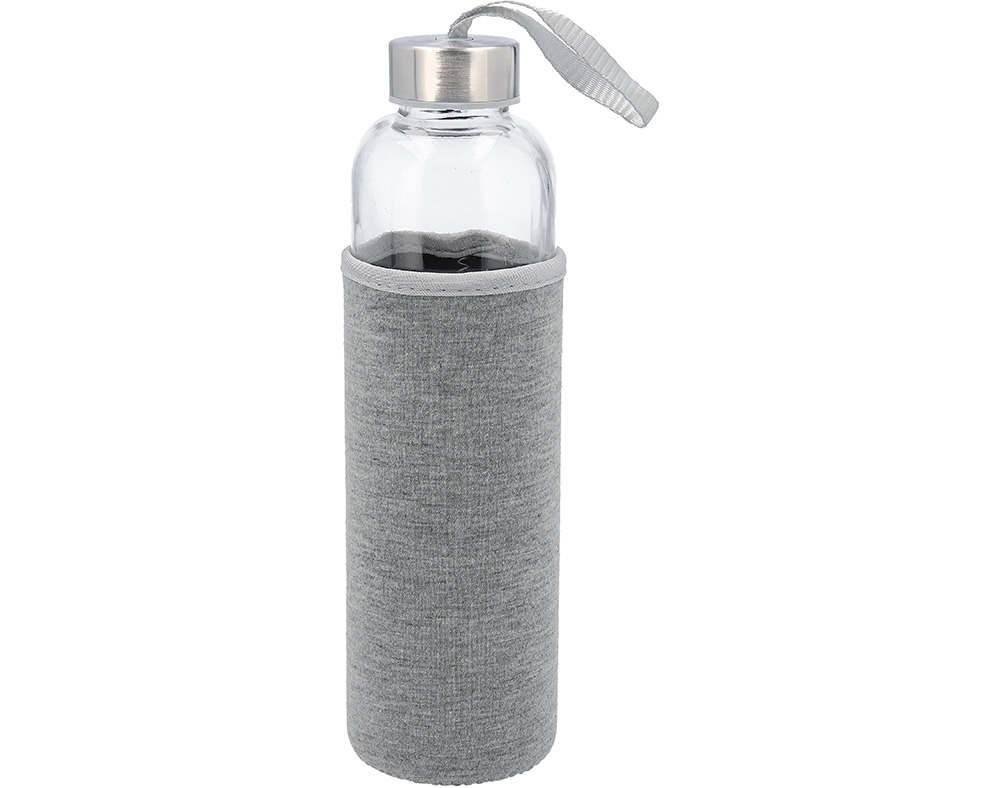 GARRAFA QUID VIDRO COM CAPA CINZENTO 0.6L