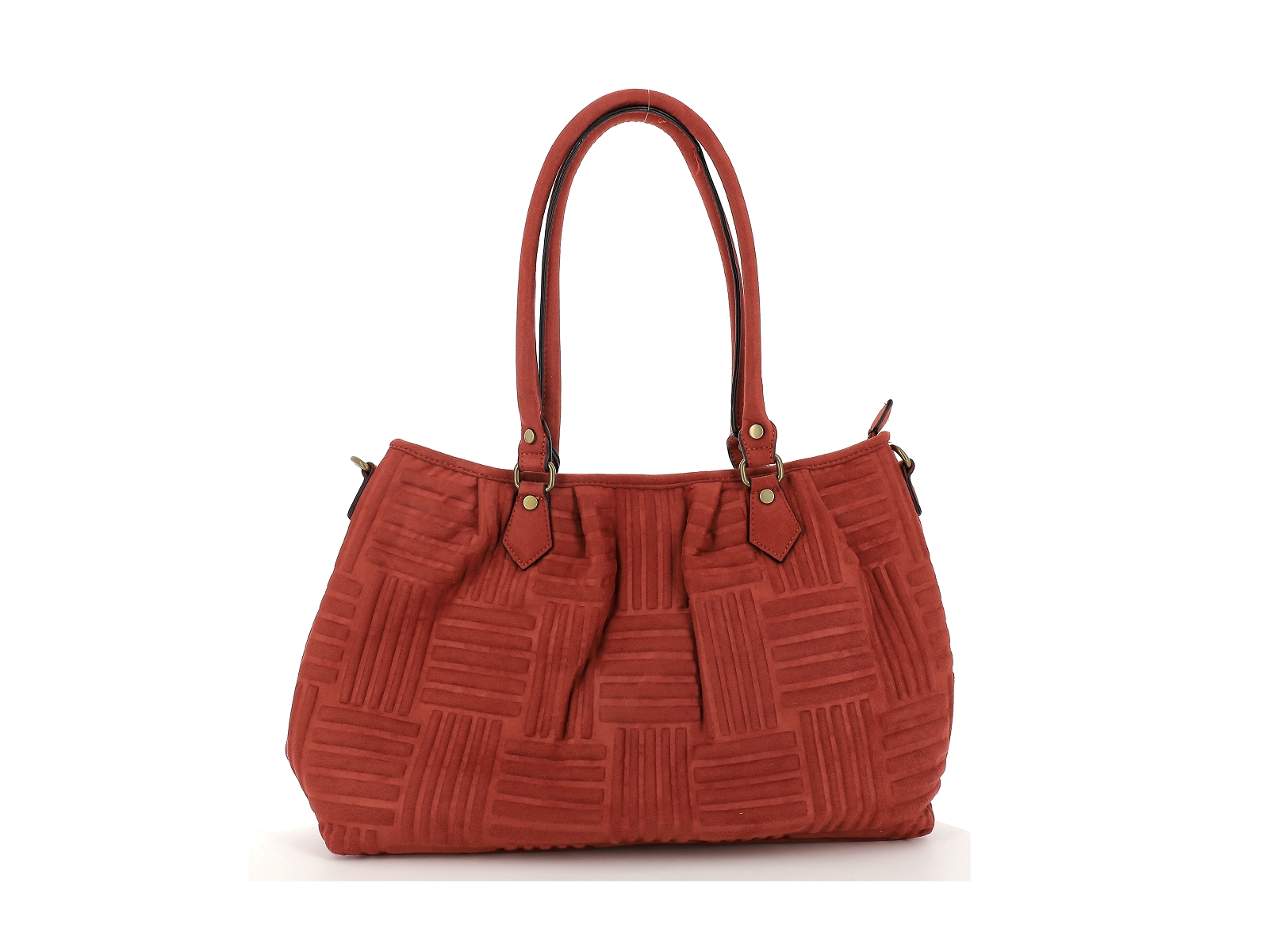L brand-K2082 SAC velours Rouille