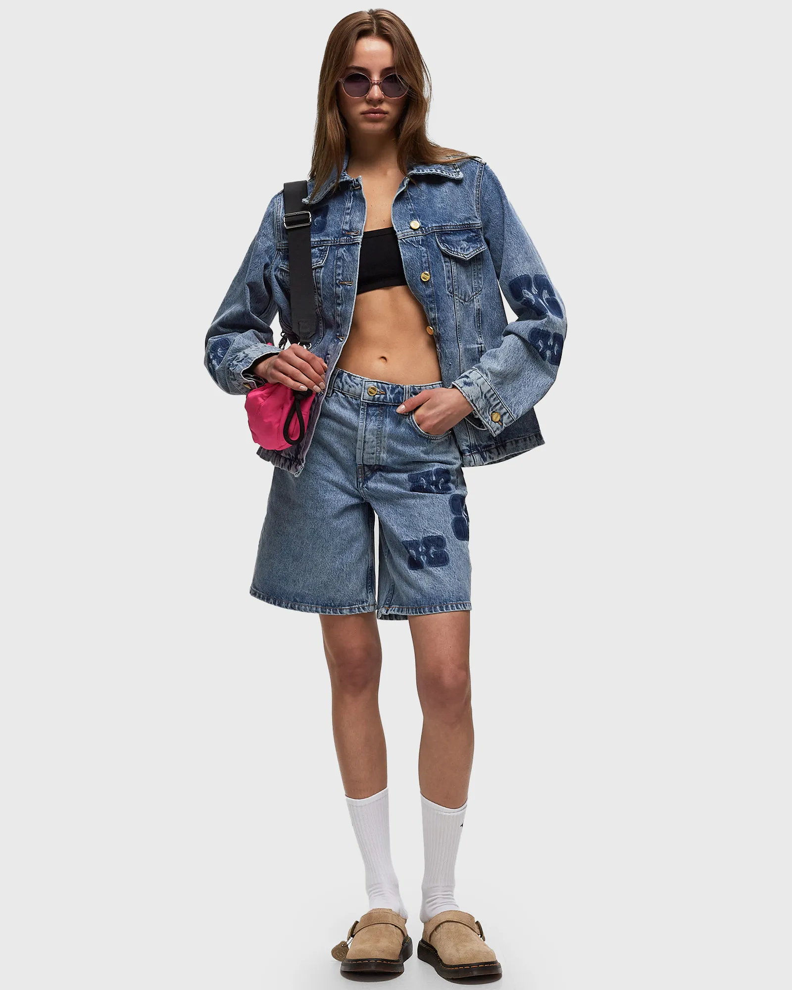 Ganni Patch Denim Shorts