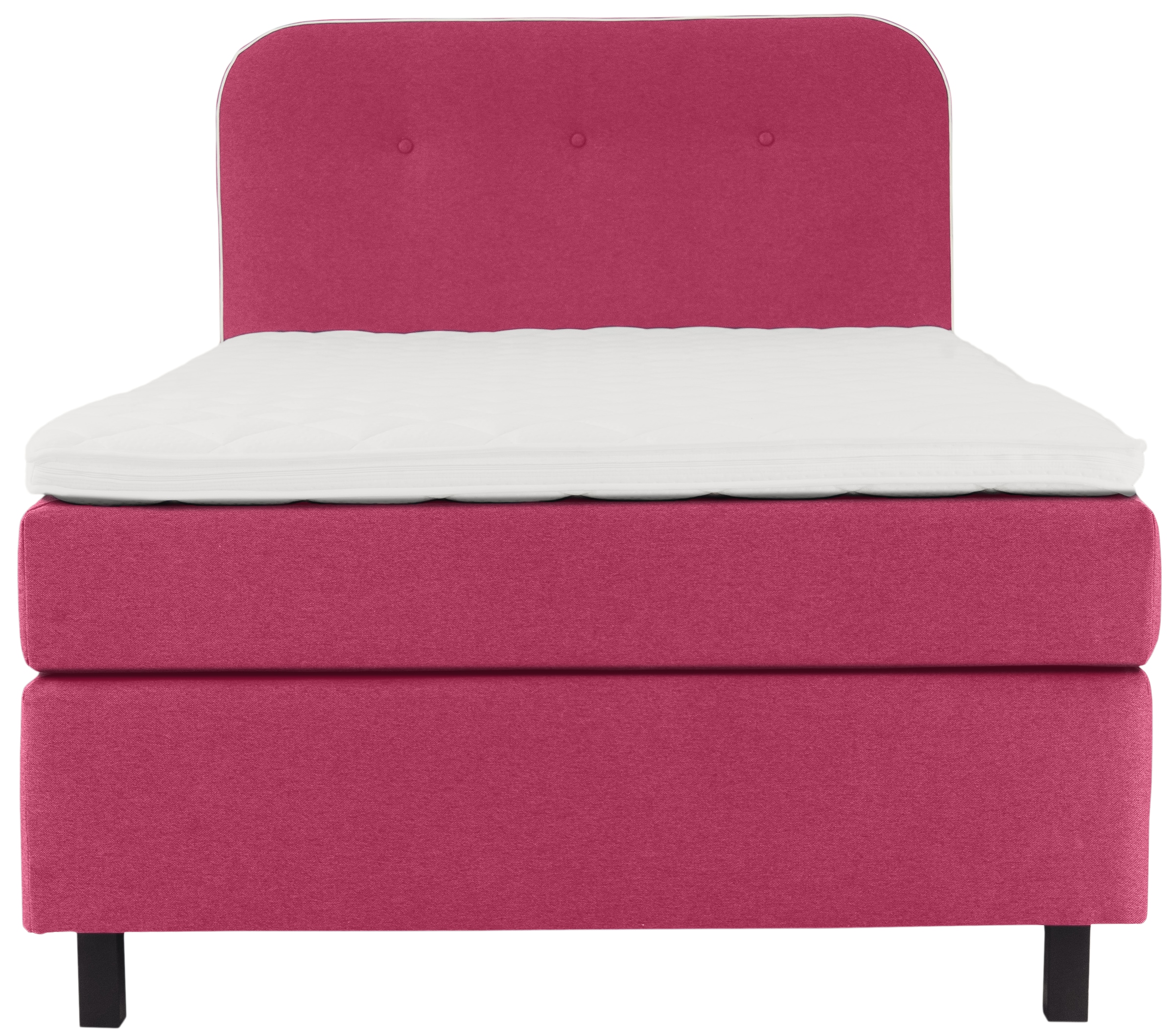 PLACES OF STYLE Boxspringbett »Marausa« mit Taschen-Federkernmatratze, mit dekorativer Kedernaht