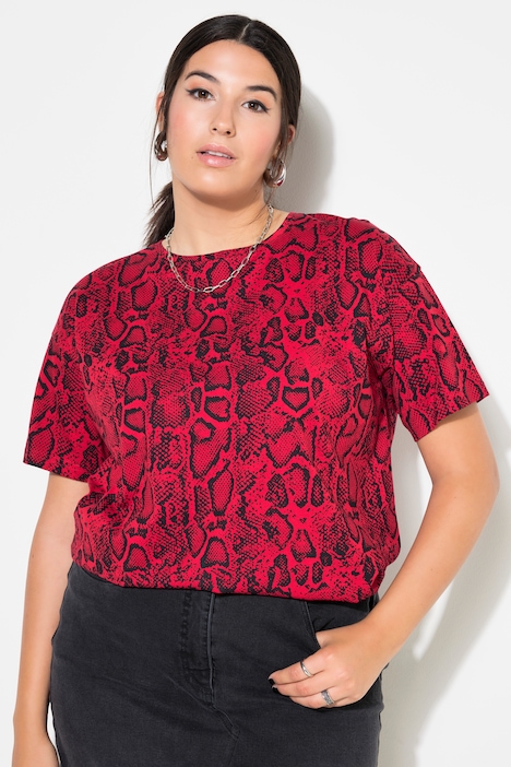 T-Shirt, oversized, Snake-Print