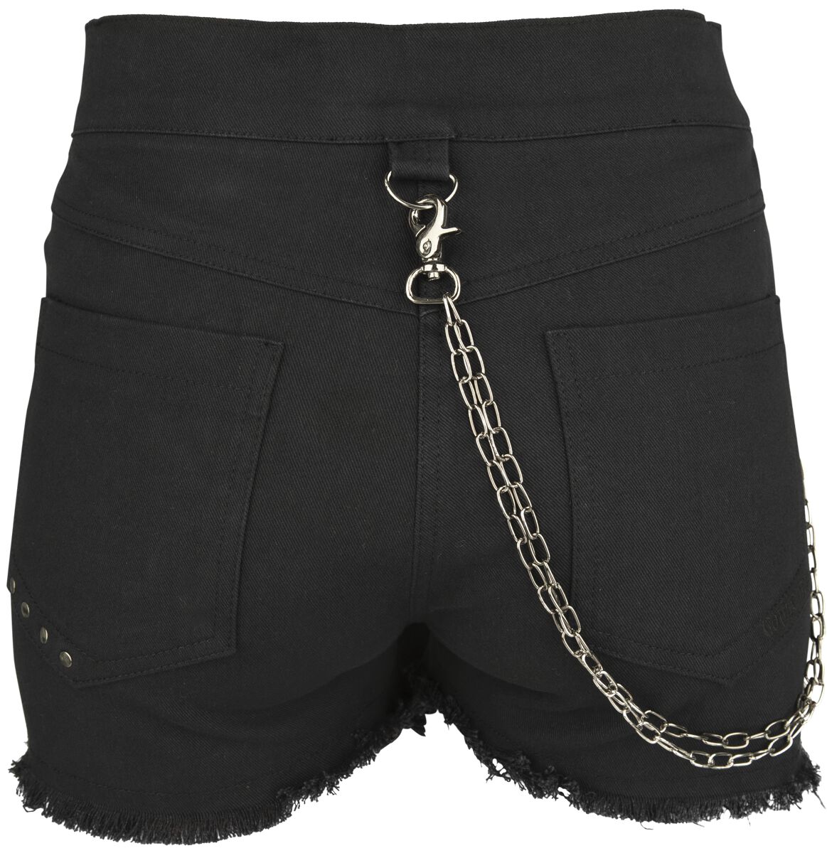Short noir avec détails | Gothicana by EMP Short