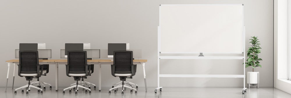 Mobiel whiteboard 90x120 cm - Dubbelzijdig - Wit