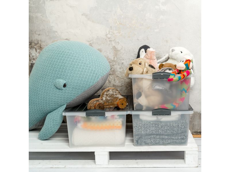 Rotho Aufbewahrungsbox COMPACT, Grau, 3 tlg. A3 Box-Set