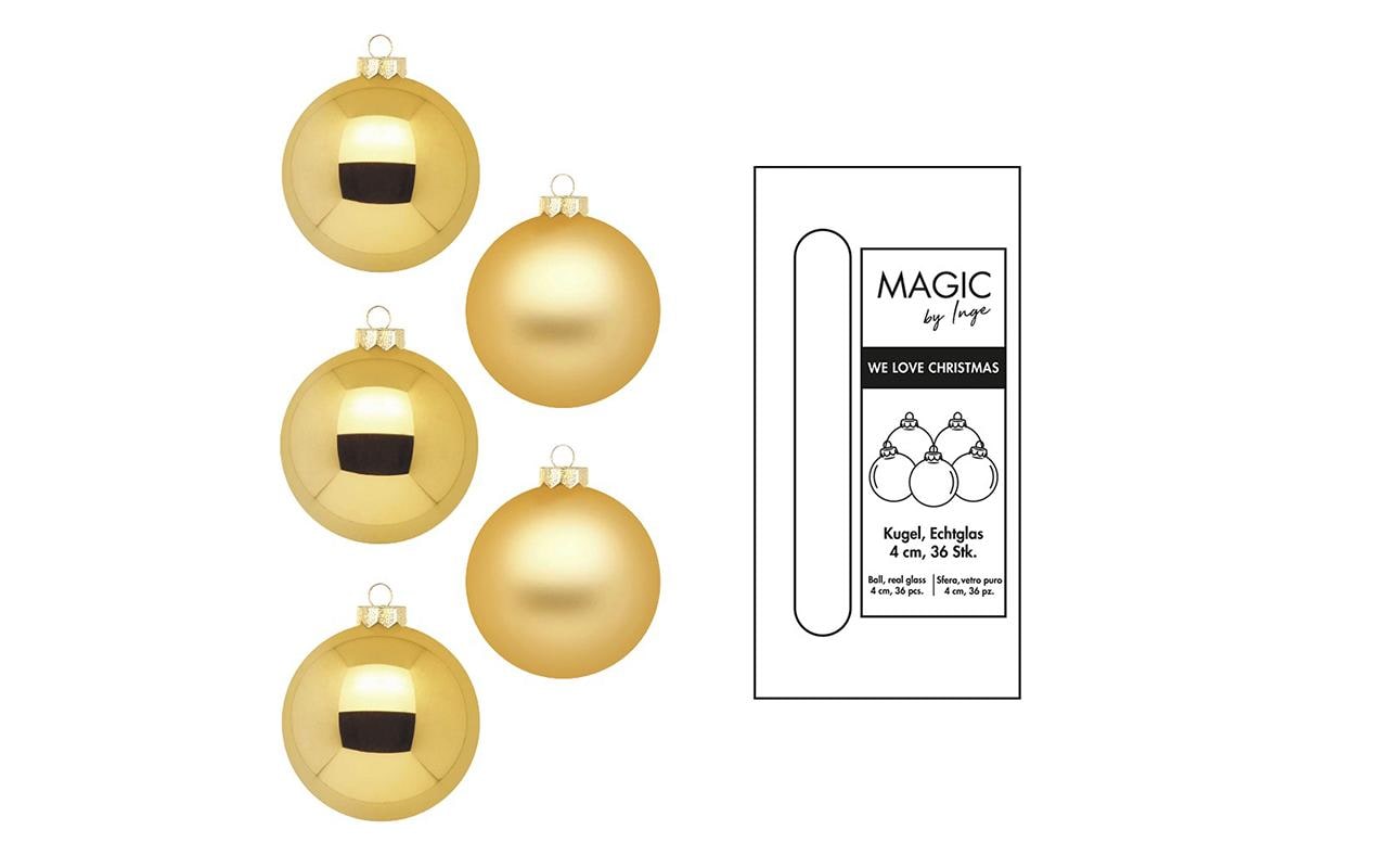 Weihnachtskugel Inkagold Ø 4 cm 36 StückChristbaumkugeln Goldtöne