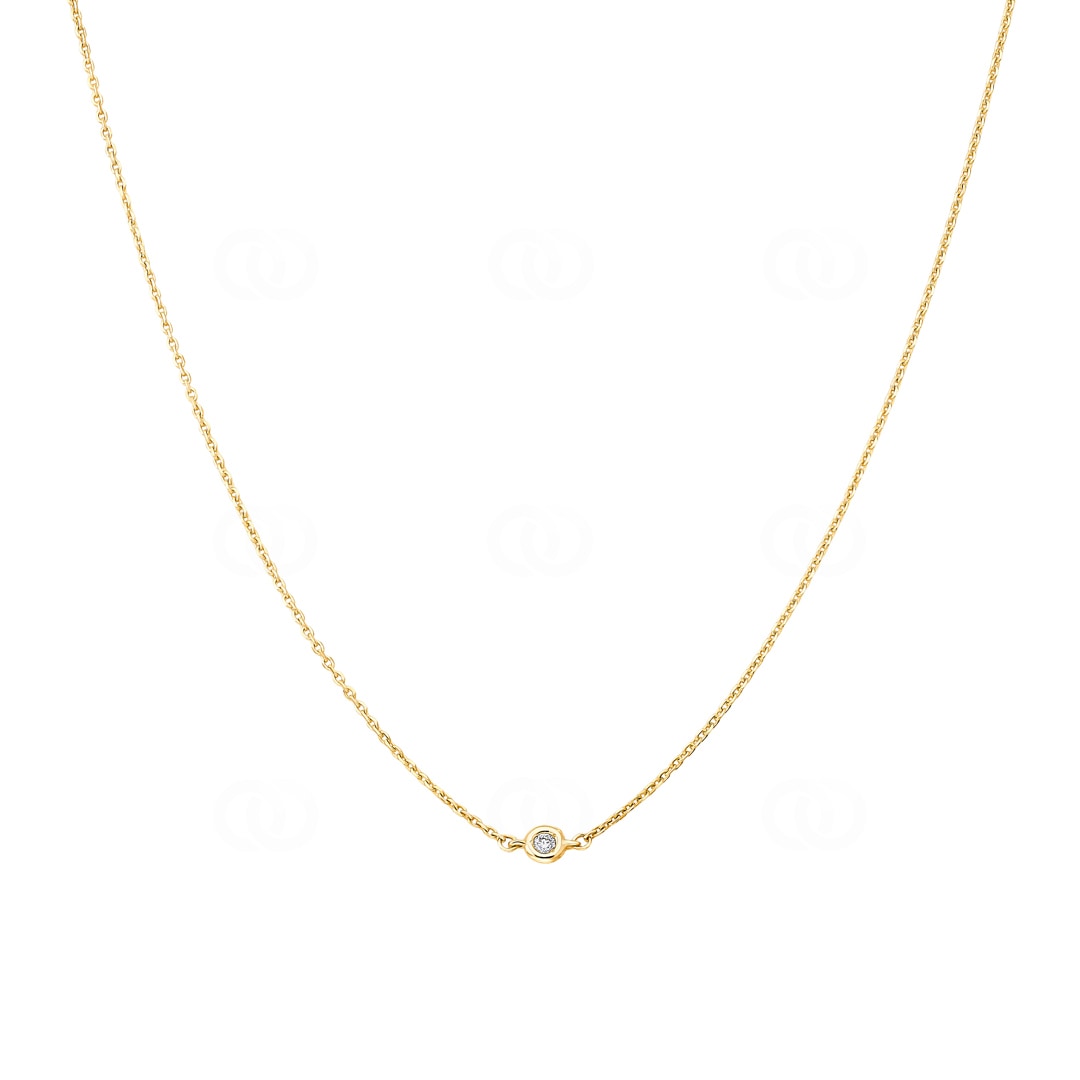 Collier mit Anhänger 750/18 K Gelbgold mit Diamant 0.03 ct H/si by CHRISTIAN
