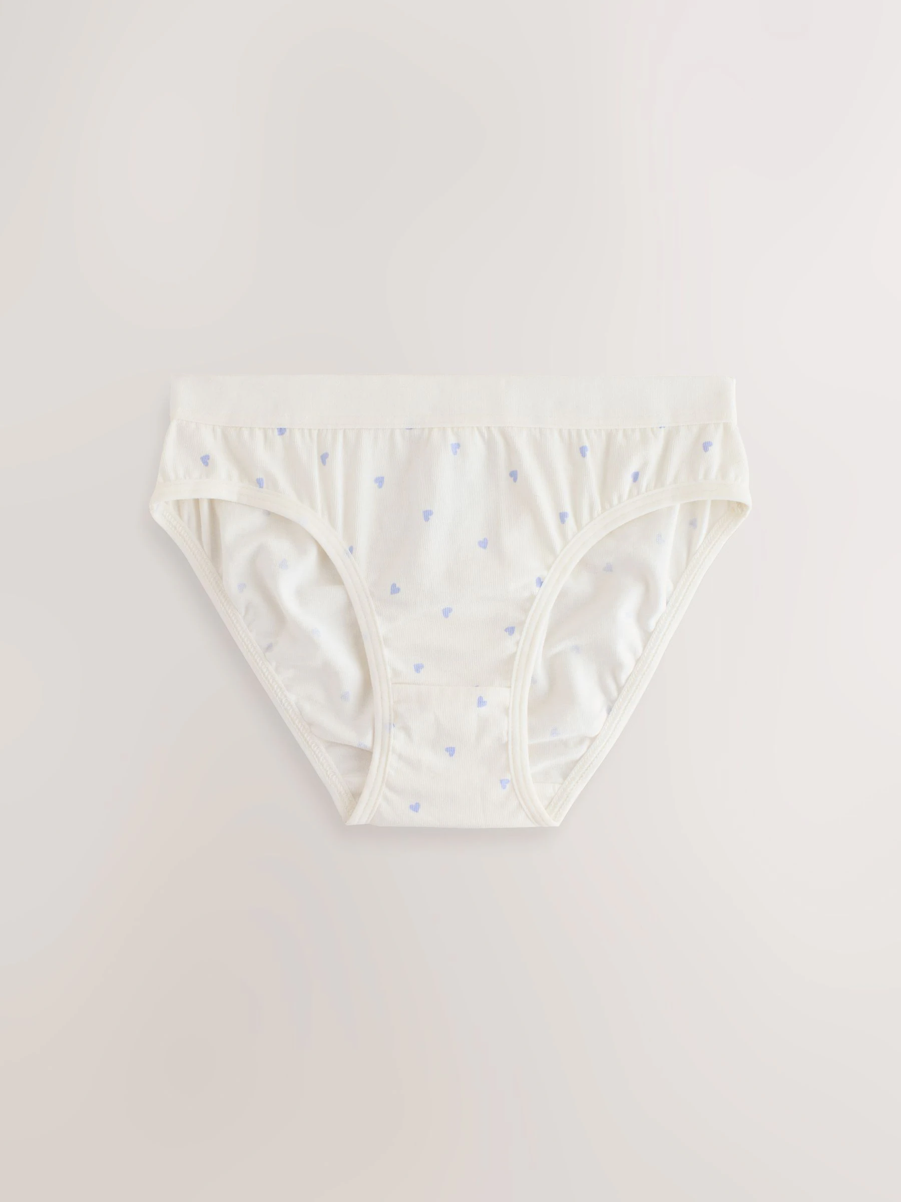 Wit/roze - Bikinislip met ditsy-print, set van 5 (5-16jaar)