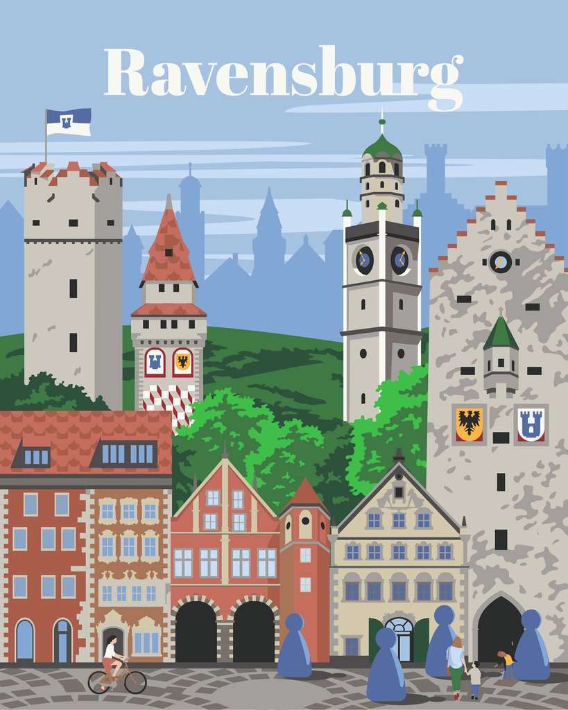 Ravensburger Spiel Farbenfrohes Ravensburg