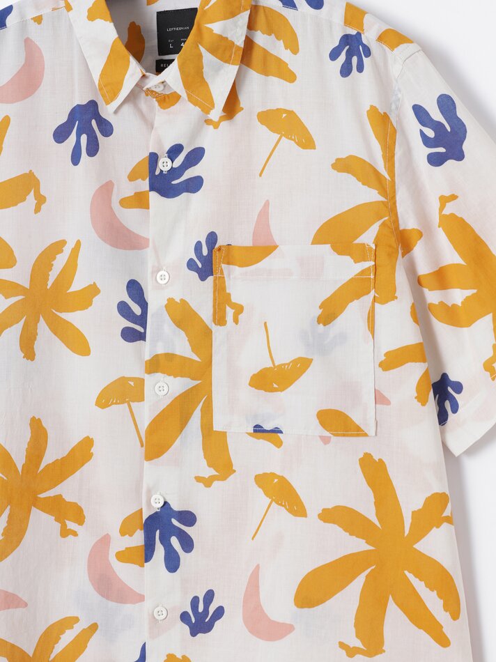 Camisa estampada - Laranja Queimado