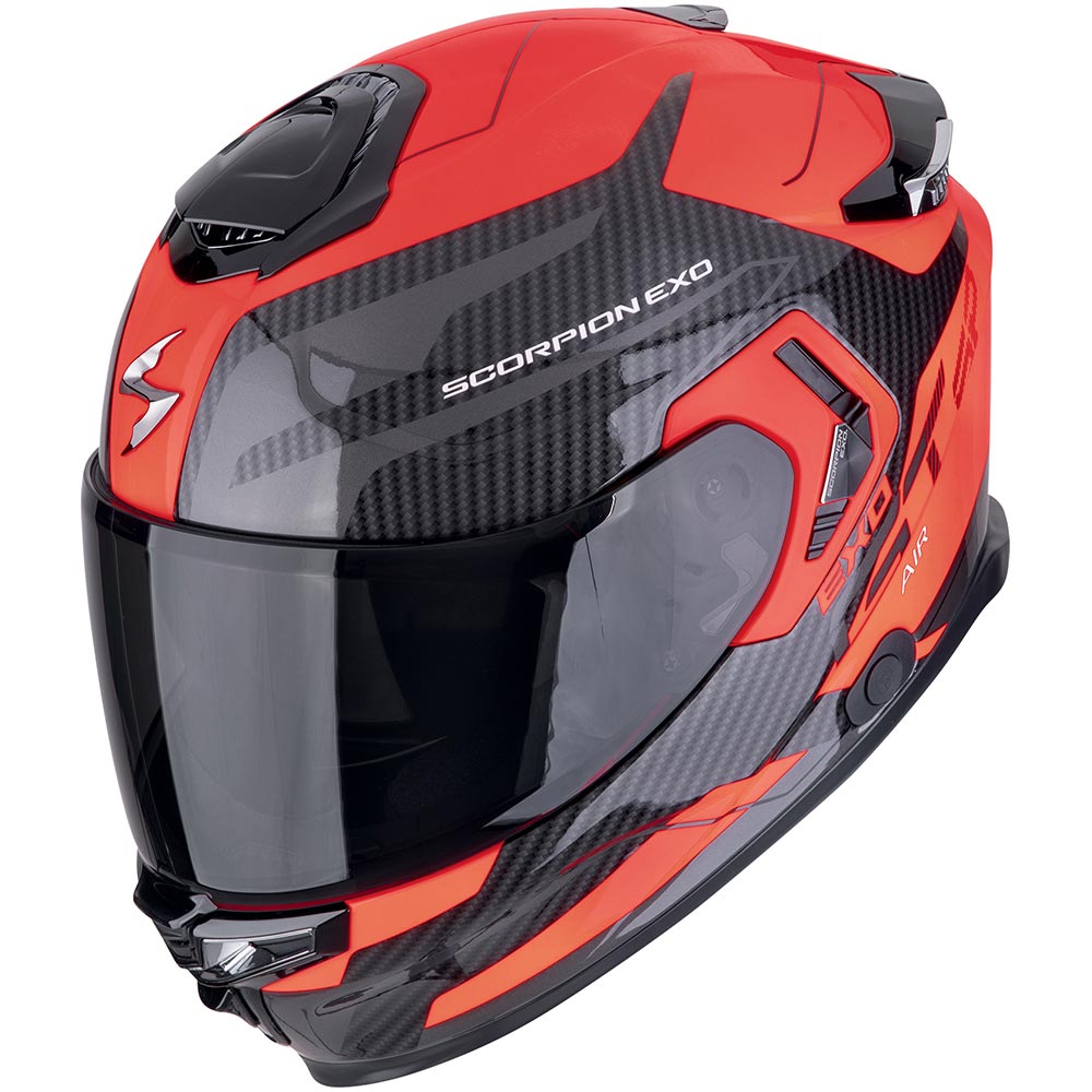 Scorpion - Casque Exo-GT SP Air Flex Noir / Rouge fluo