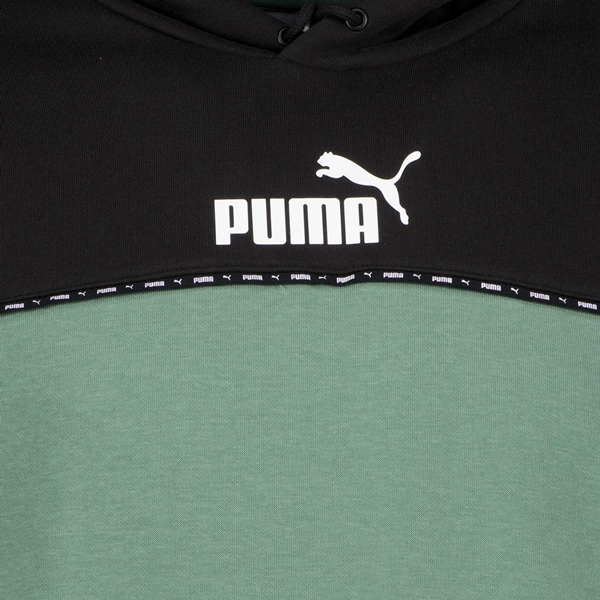 Puma Essentials Block X Tape heren hoodie groen