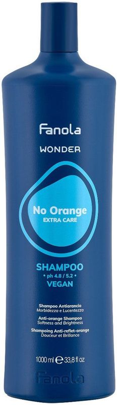 Fanola - Wonder No Orange - Shampoo - Blauw - Vrij van Sulfaten en Parabenen