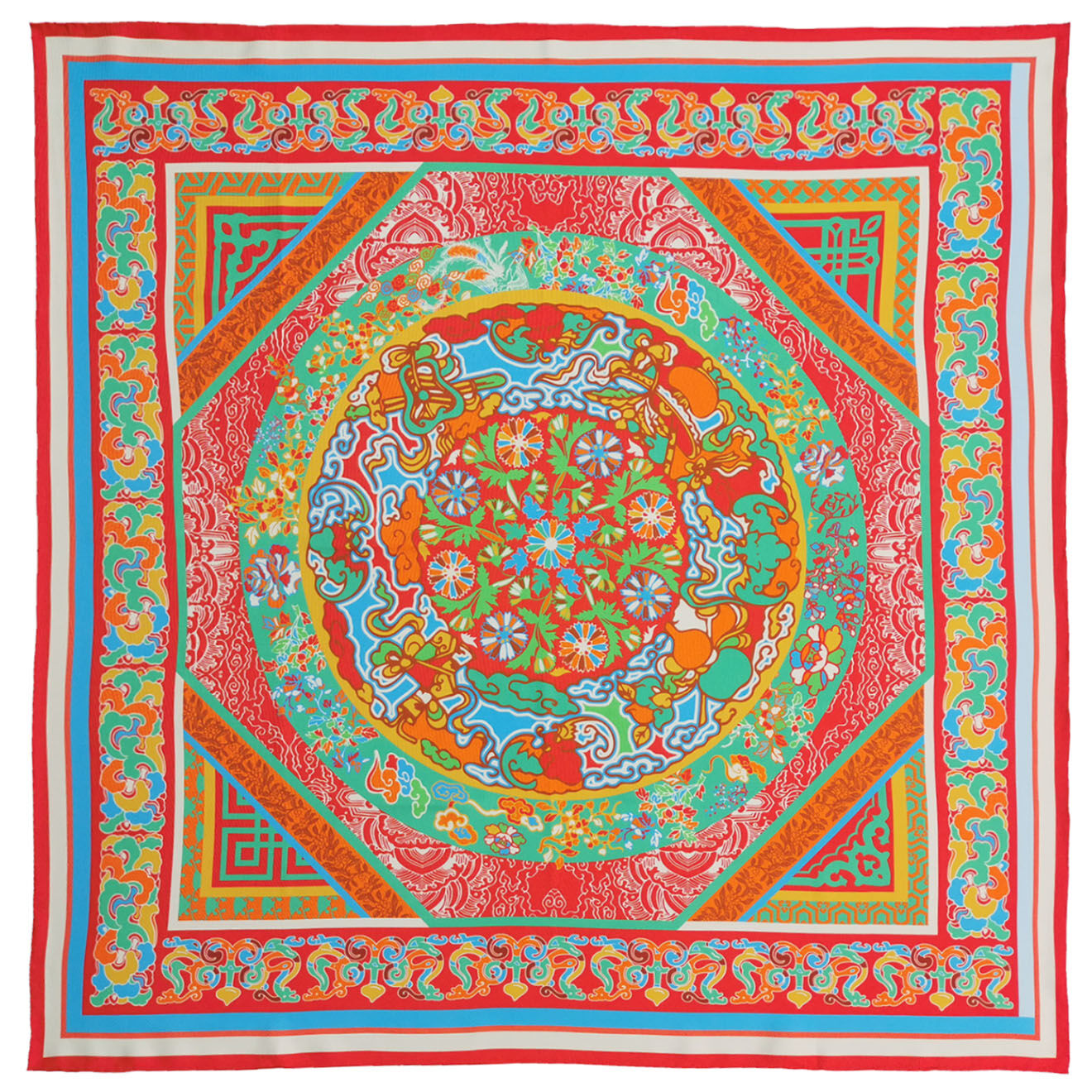 United by PDC Carré de Soie Edina multicolore - 25x25 cm
