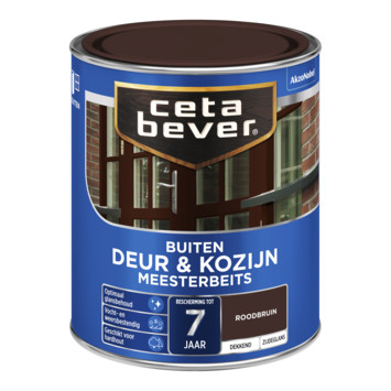 CetaBever Meesterbeits Deur & Kozijn zijdeglans dekkend roodbruin 750 ml