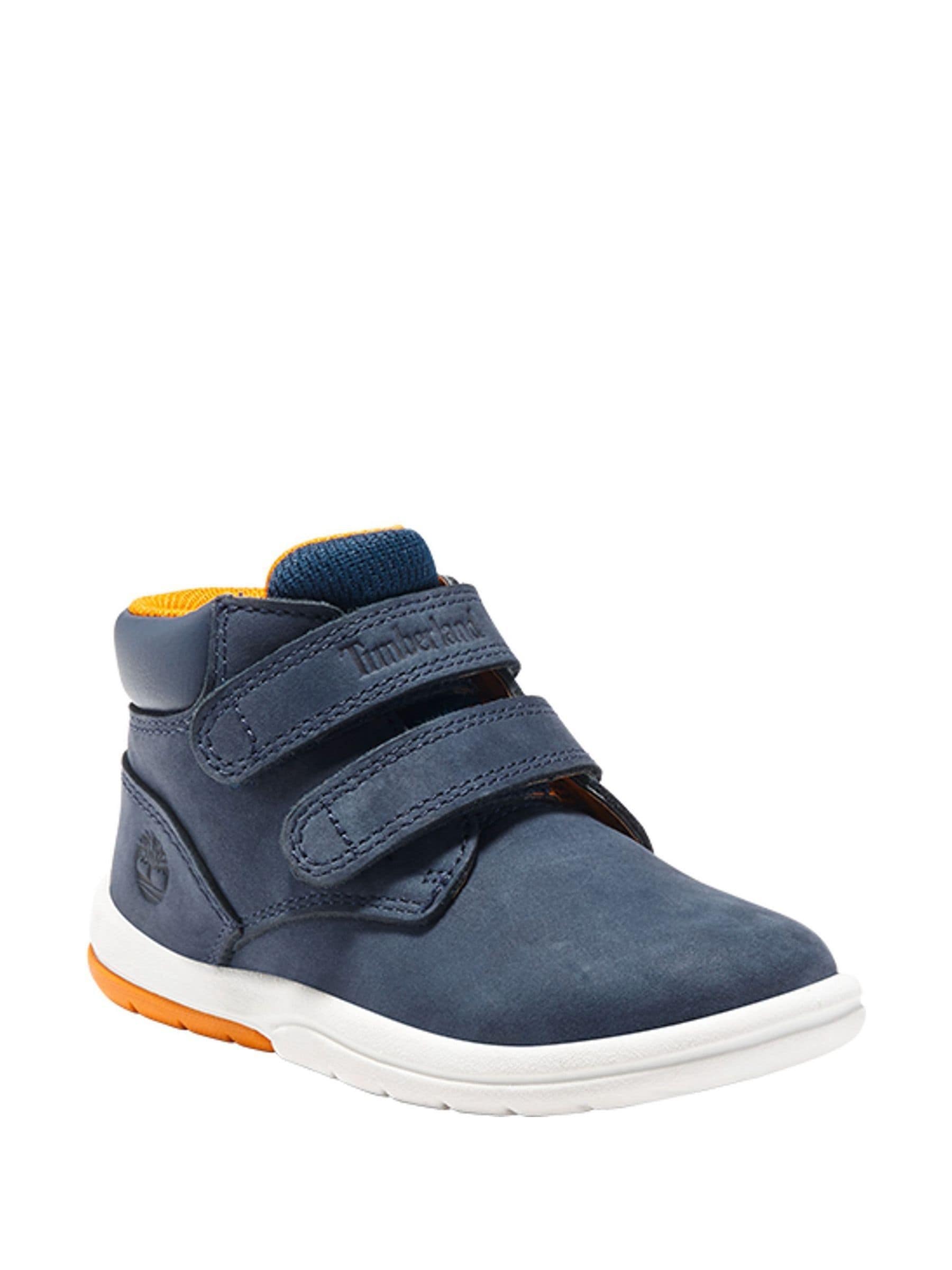 Marineblauw - ® Timberland - Nubuck trainingsschoenen met haak en lus voor peuters
